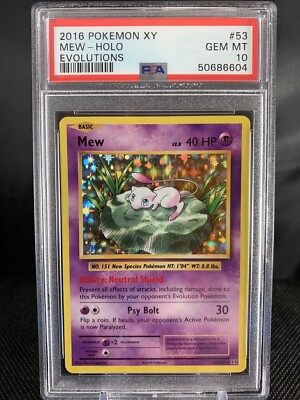 2017 Pokemon XY Evolutions Mew PSA 10 Holo Card #53 | eBay