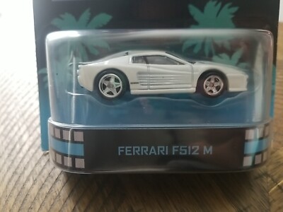 2012 Hot Wheels Retro Miami Vice White Ferrari F512 M NEW and