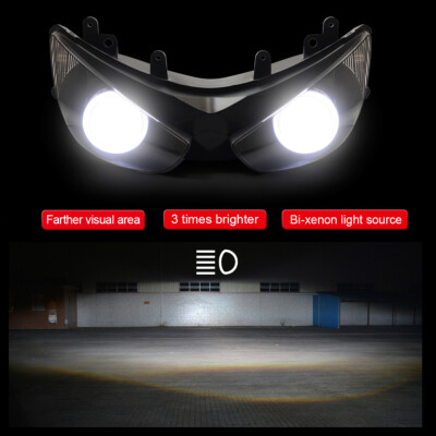 KT LED Angel Halo Eye HID Headlight Assembly for Kawasaki Zx6r Zx