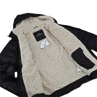 HOLLISTER Men's Ultimate Down Collection Sherpa Lined Puffer