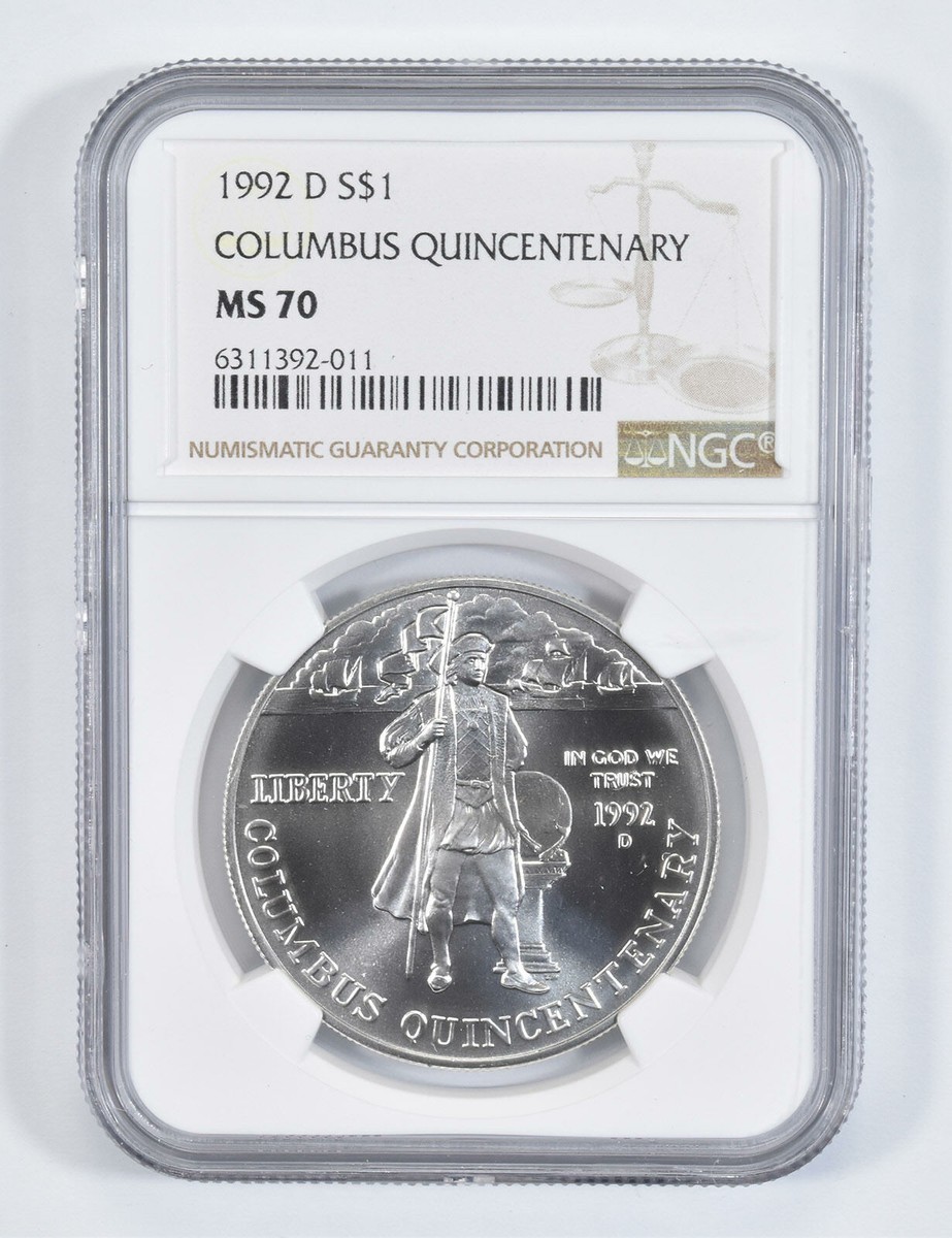 MS70 1992-D Columbus Commemorative Silver Dollar NGC | eBay