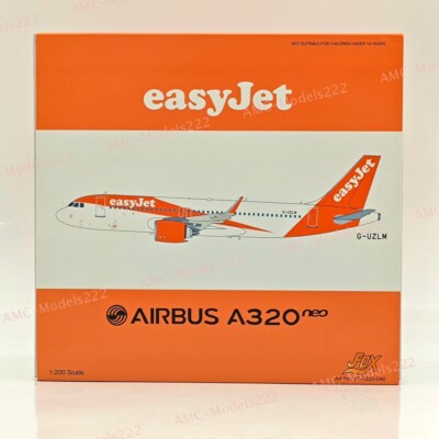 EasyJet Airbus A320neo G-UZLM -JFOX JF-A320-046 Diecast Model WITH