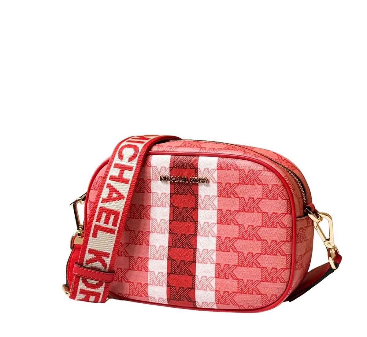 MICHAEL KORS JET SET TRAVEL MD OVAL CAMERA CROSSBODY BAG MK DARK