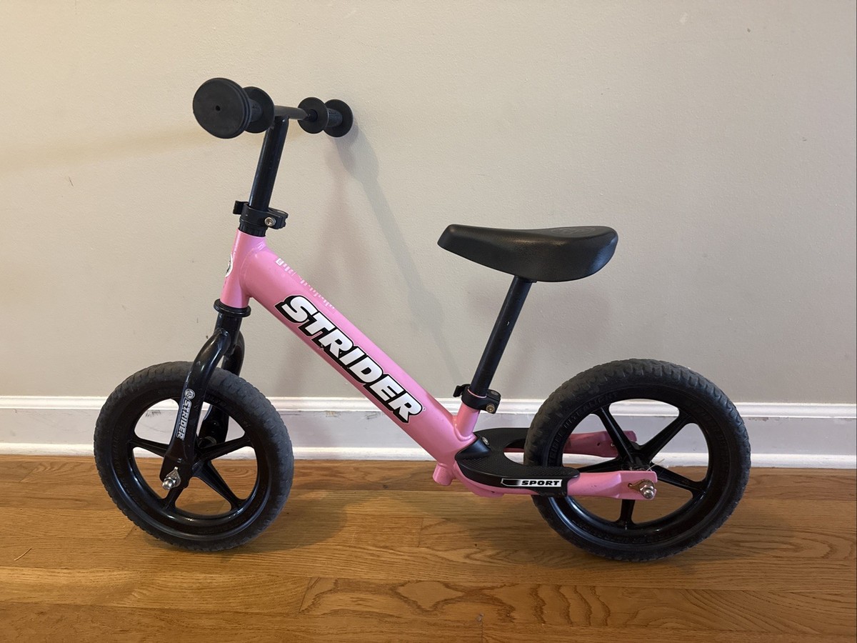 Strider 12 inch Sport Balance Bike - Pink~ No Pedals Classic | eBay