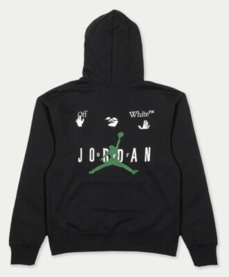 Nike Jordan Off White Hoodie Black XXL 2XL DEADSTOCK In Hand | eBay