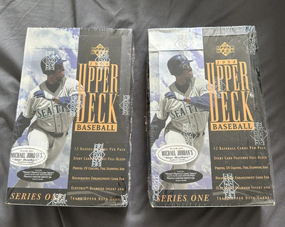 2 1994 Upper Deck Series One 1 Baseball Box Griffey Mantle Auto