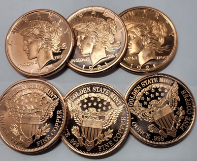 3 EACH 2011 AMERICAN WALKING LIBERTY .999 COPPER COIN 3OZ | eBay