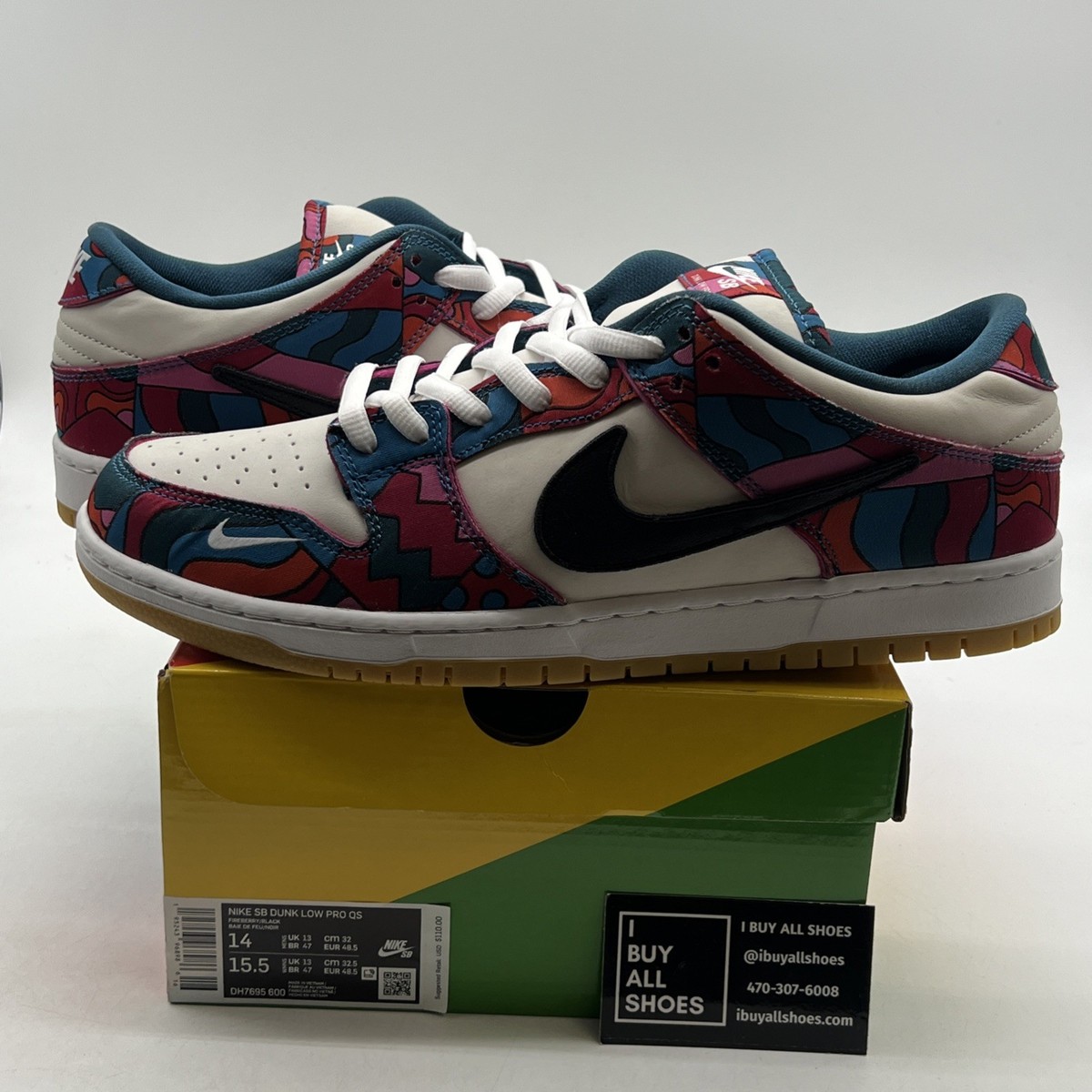 Size 14 - Nike Dunk Low Pro SB x Parra Abstract Art 2021 for sale