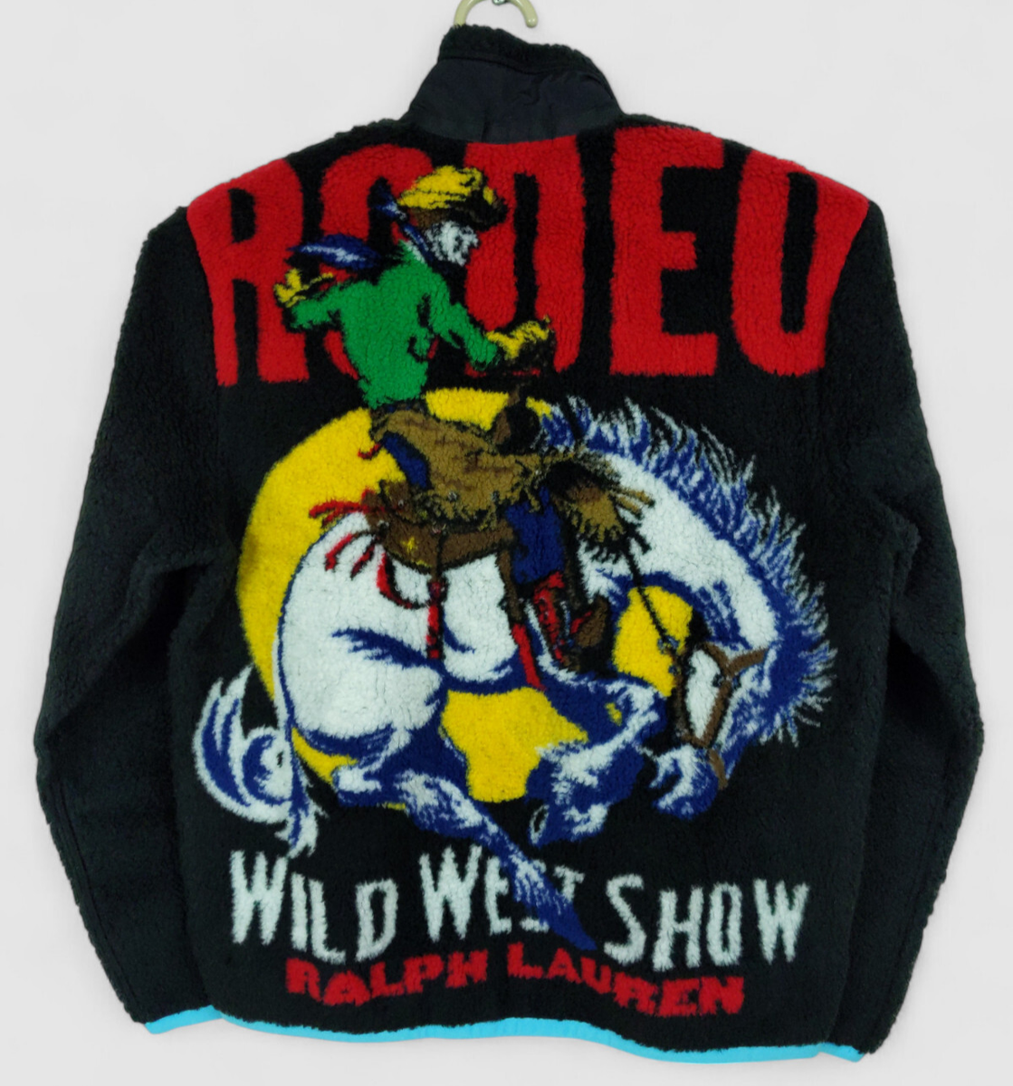 Polo Ralph Lauren Fleece Jacket Mens Small Black Western Rodeo