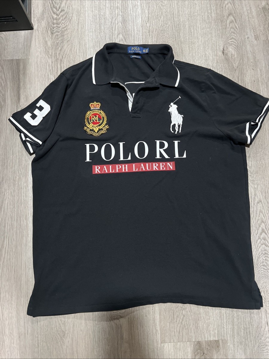 Polo Ralph Lauren Chief Keef XXL Black Polo RL Spell Out Big Pony