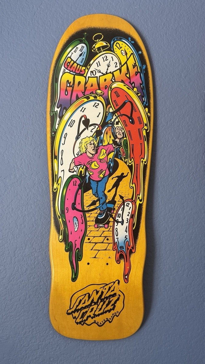 Clause Grabke Melting Clocks Reissue Skateboard Deck Santa Cruz