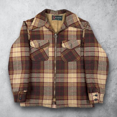 Vintage McGregor Coat Men's Plaid Wool Sherpa Lined Jacket Full