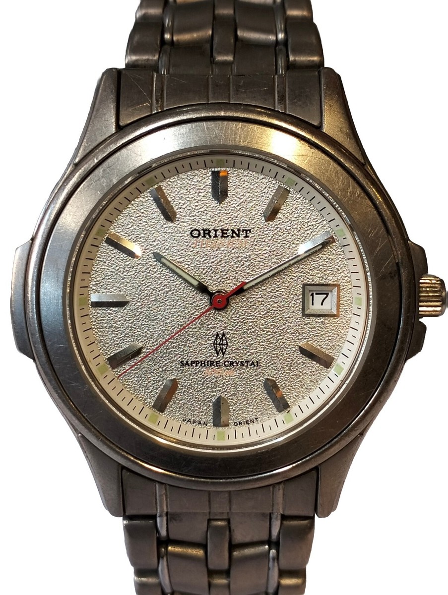 ORIENT ALL TITANIUM QUARTZ UN5Z-C0CA JAPAN MEN'S FULL WORKING ALL