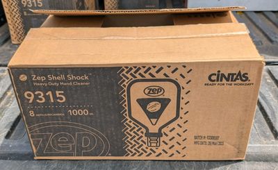 8x 1000mL) Zep Shell Shock Heavy-Duty Hand Cleaner Scrub 9315 for