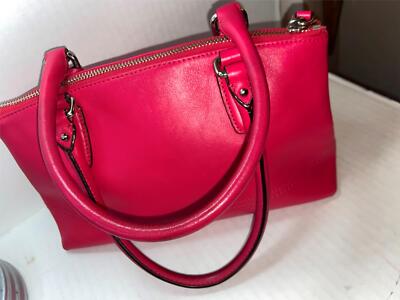 Coach Leather Hot Pink Mini Rory Satchel Bag Purse W/ Leather