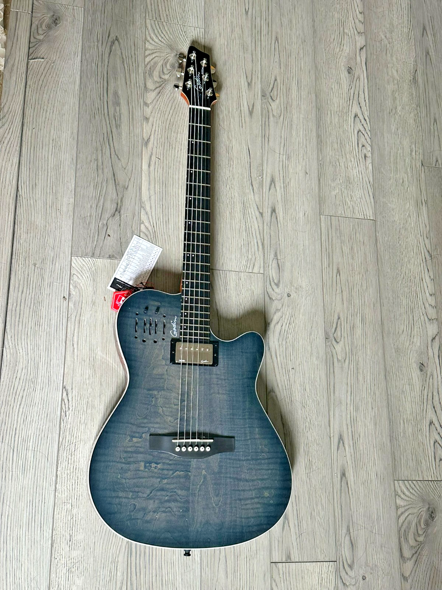 Godin A6 Ultra - Denim Blue Flame with bag | eBay