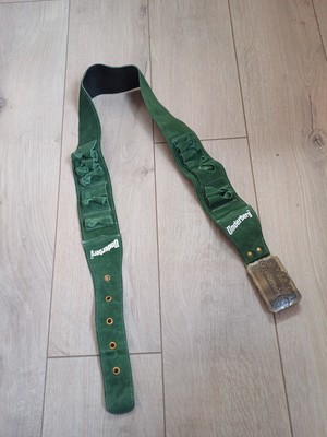RARE 50'' GREEN UNDERBERG SUEDE GUN BELT BUCKLE BEER BITTER HOLDER