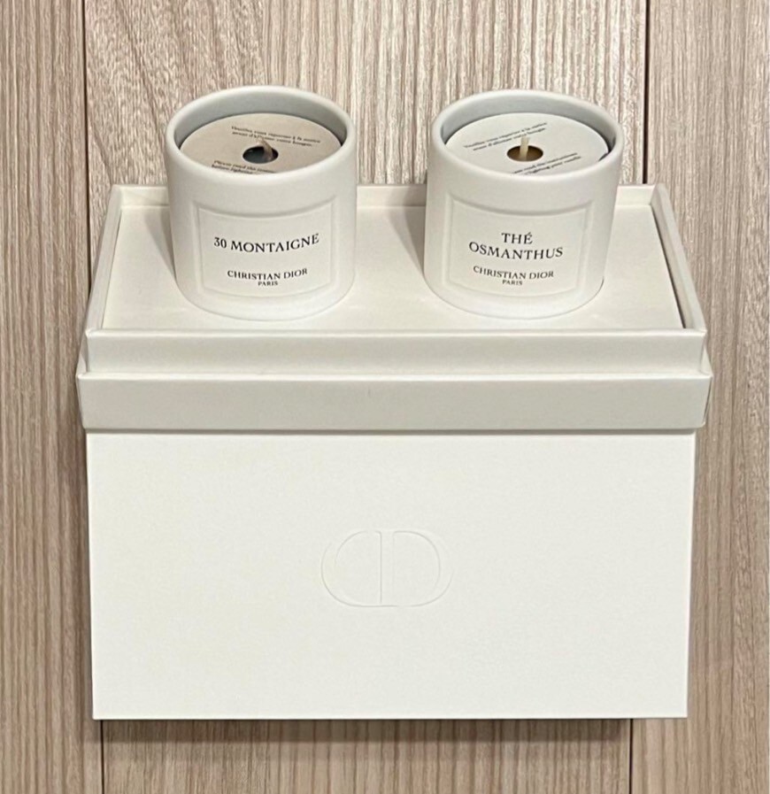 Christian Dior Mini Candle Set 30 Montaigne & The Osmanthus With