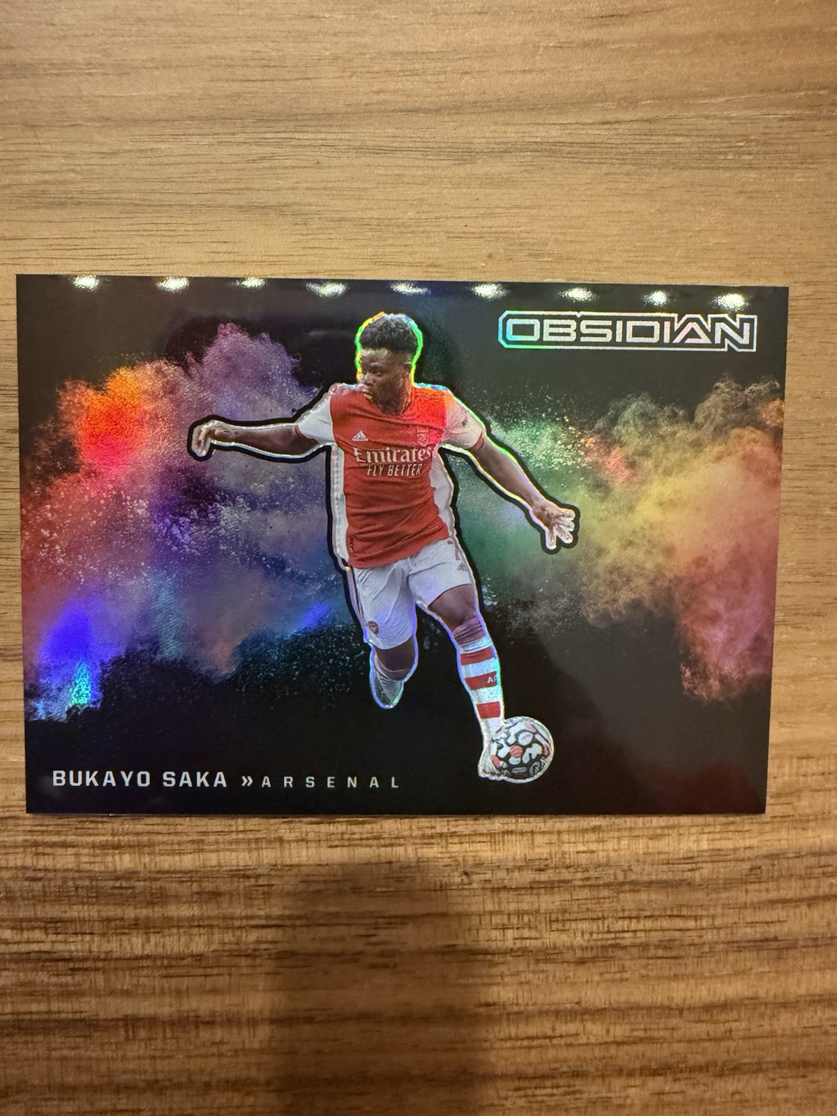 Bukayo Saka 2021 Obsidian #6 Black Color Blast /(SSP) Price Guide