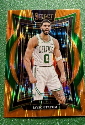 JAYSON TATUM 2024-25 PANINI SELECT #2 CONCOURSE ORANGE FLASH PRIZM