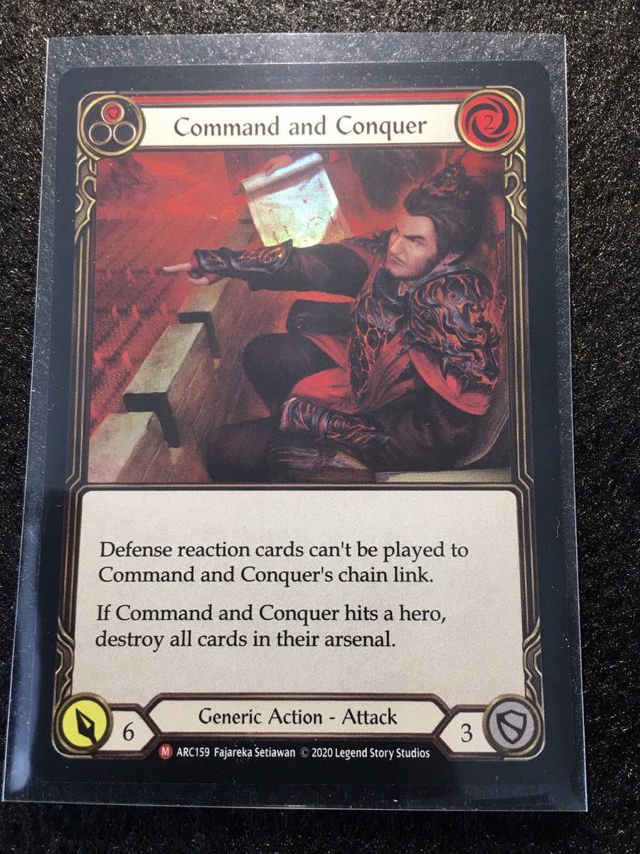 Flesh and Blood FAB Command and Conquer NM+ Rainbow Foil Arcane