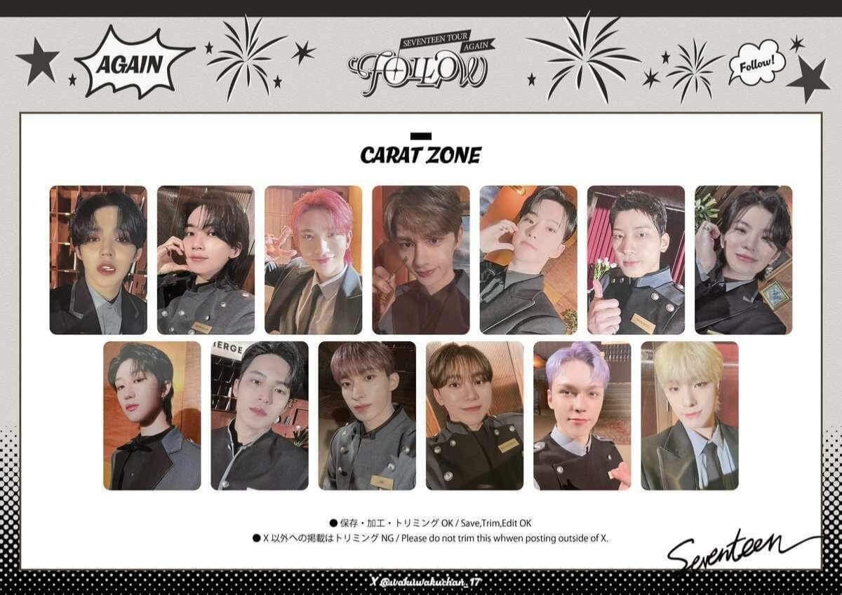 SEVENTEEN TOUR FOLLOW AGAIN CARAT ZONE photocard official | eBay