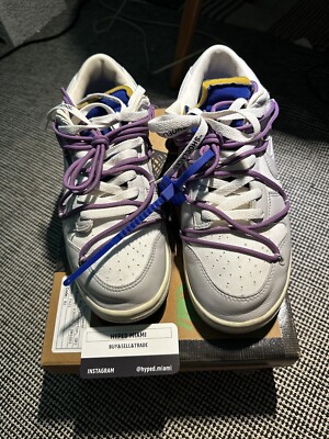 Size 10 - Off-White x Nike Dunk Low Lot 48 of 50 for sale online