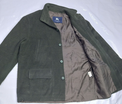 VINTAGE BURBERRY LONDON Jacket Winter Lightweight Coat GREEN Men's