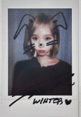 Aespa Winter Autographed Polaroid Signed Photocard Armageddon