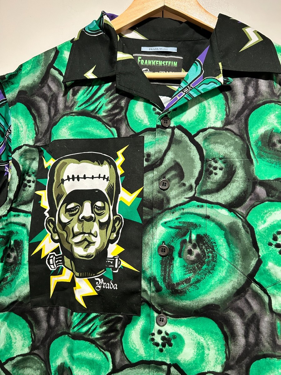 Prada Frankenstein Bowling Shirt 2019 size XL Poplin | eBay