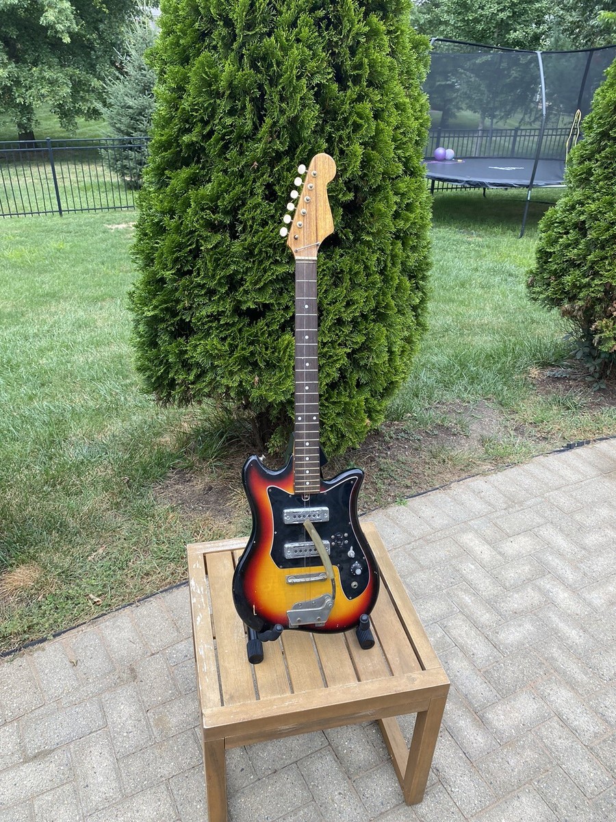 Vintage 1960's Teisco Sunburst 2 Pickup Japan Electric Guitar FREE