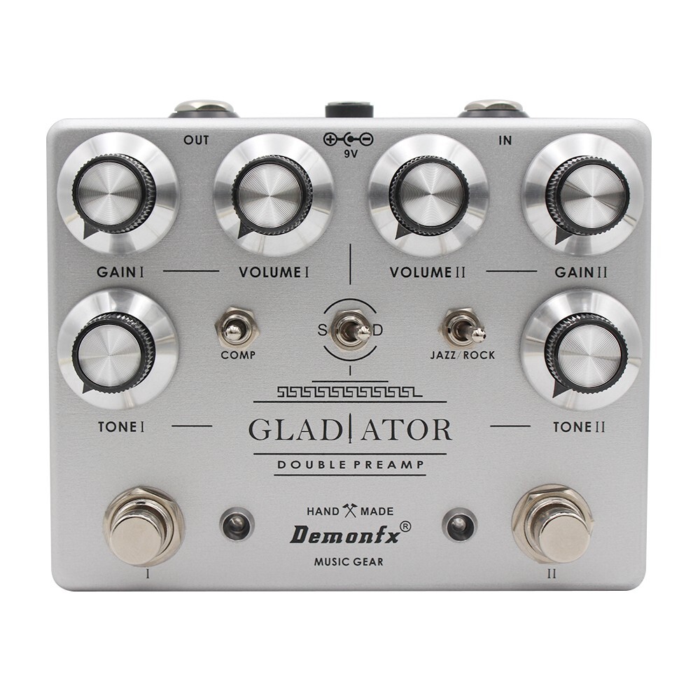 Demonfx GLADIATOR DOUBLE PREAMP OVERDRIVE PEDAL Cornerstone Gladio