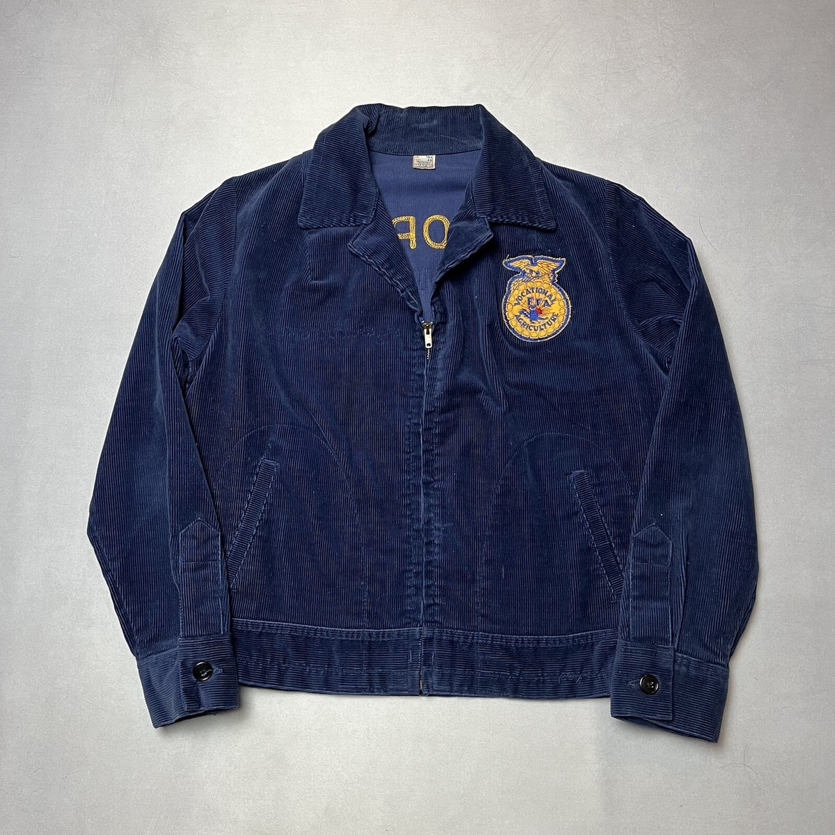 Vintage 60s FFA Corduroy Farmers Chainstitch Jacket Size 40