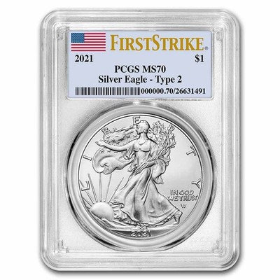 2021 American Silver Eagle (Type 2) MS-70 PCGS (FirstStrike®) | eBay