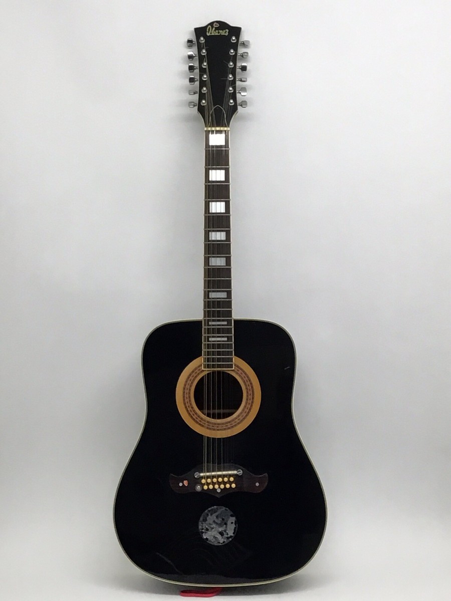 IBANEZ CONCORD BLACK 752. 12 CORDE '70s VINTAGE CHITARRA ACUSTICA
