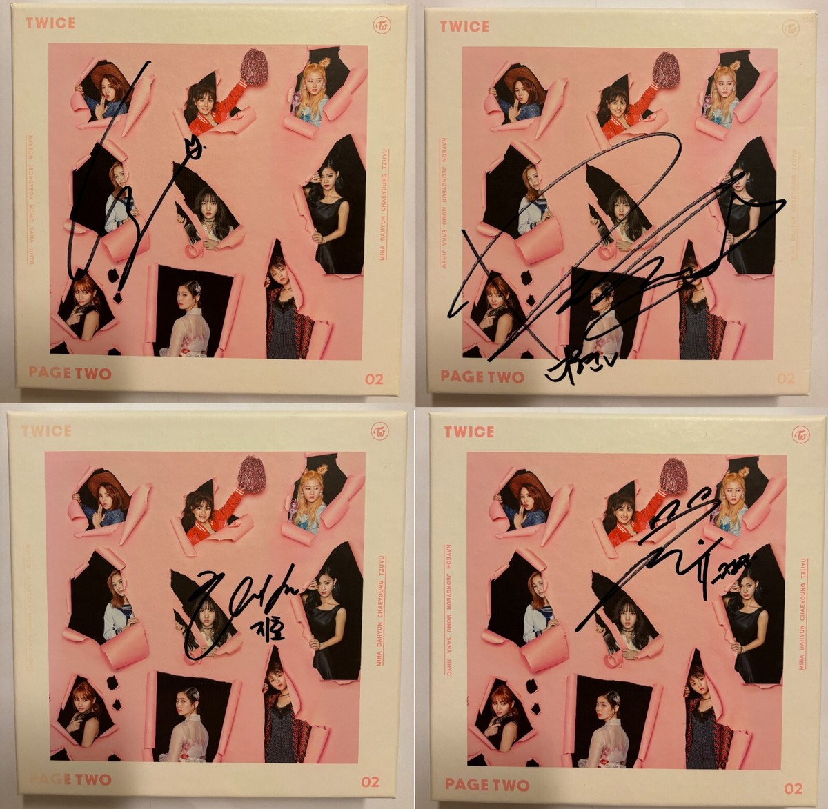 TWICE [PAGE TWO] Autographed Signed Album MWAVE Member Select | eBay