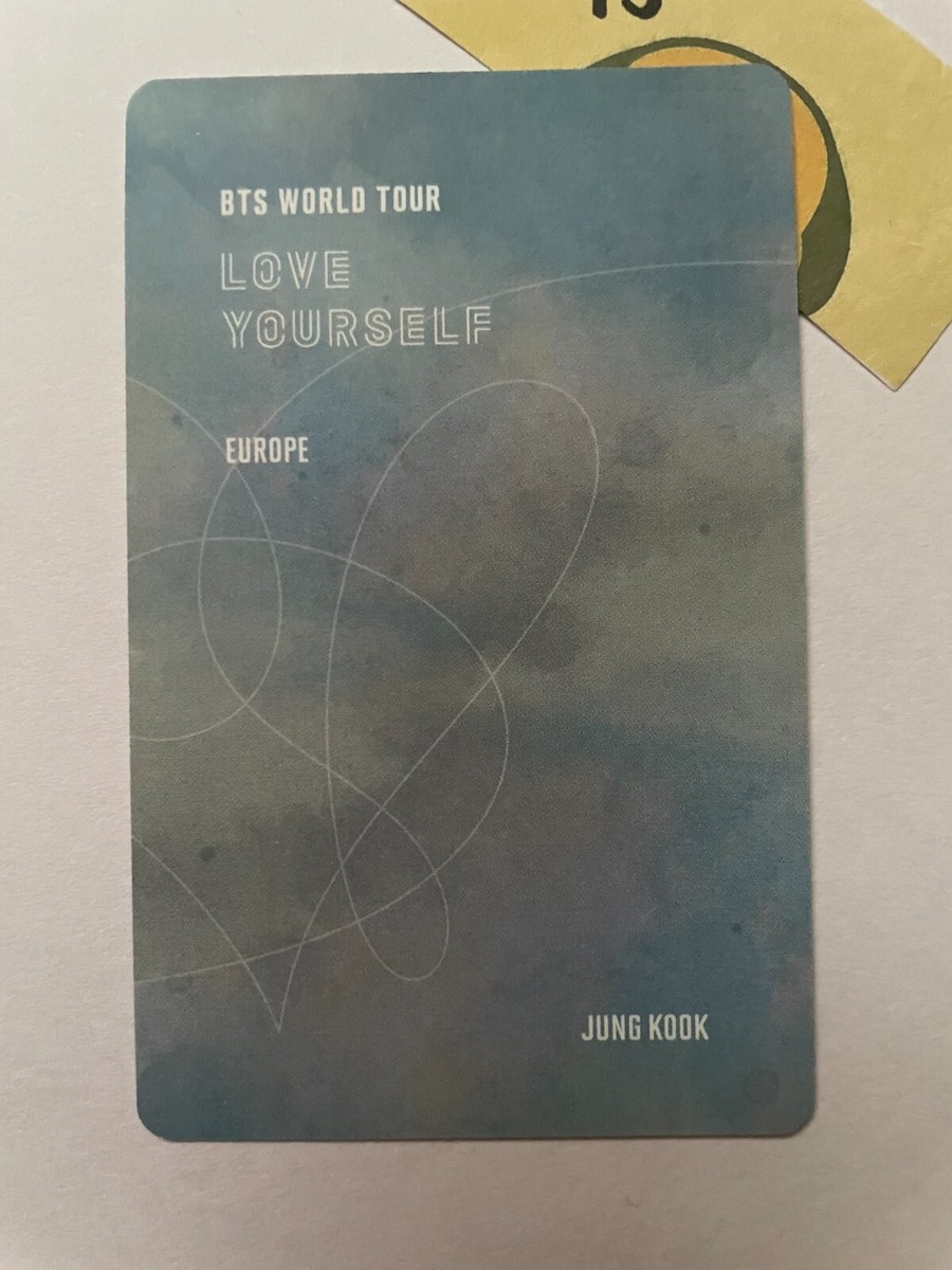 BTS JUNGKOOK Love Yourself World Tour Europe Official Photo Card
