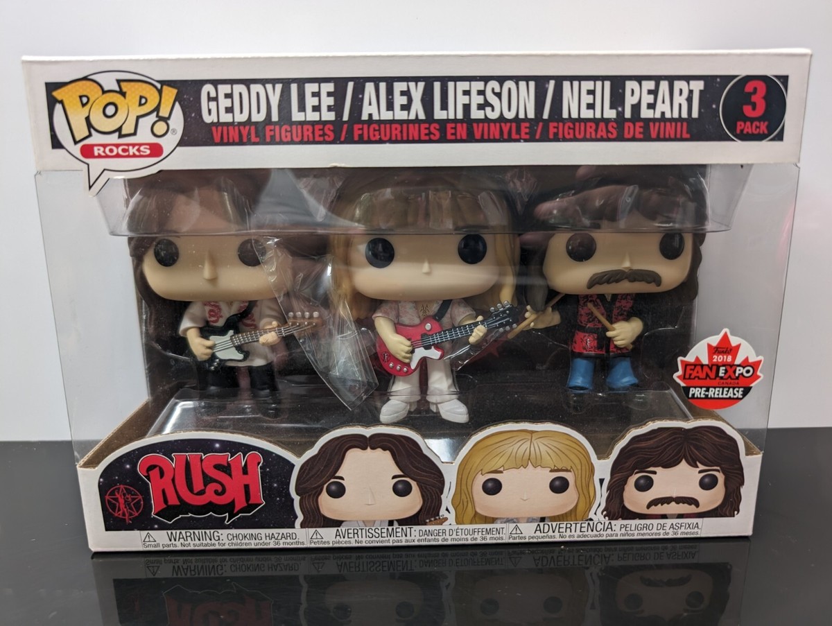Funko Pop! Rocks Fan Expo Canada Exclusive RUSH 3 Pack - NEW IN