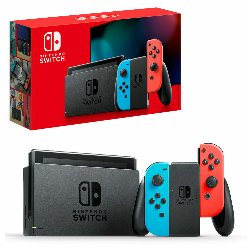 Neon Blue Neon Red Nintendo Switch 32GB Portable Touch Screen