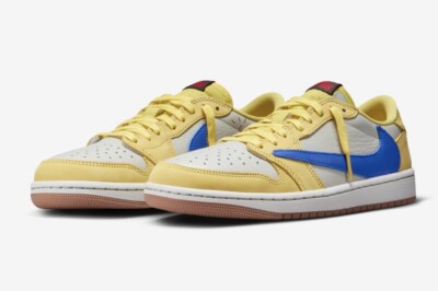 Travis Scott x Air Jordan 1 Low OG Canary Women's Size W 9.5 / M 8