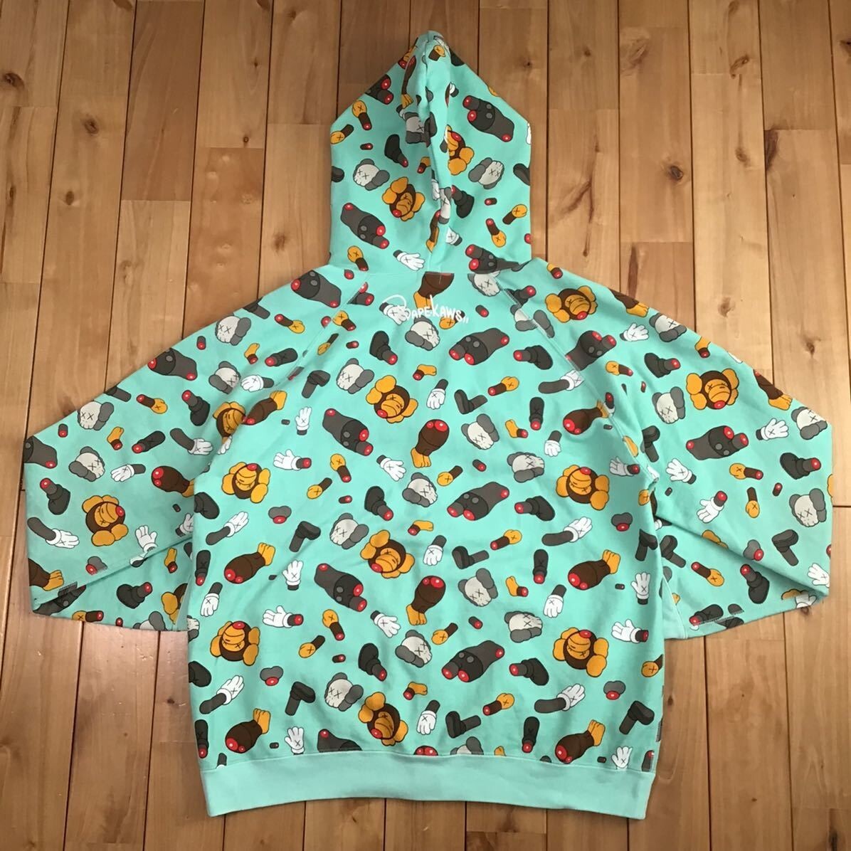 BAPE × kaws milo companion full zip hoodie NIGO Mint green A