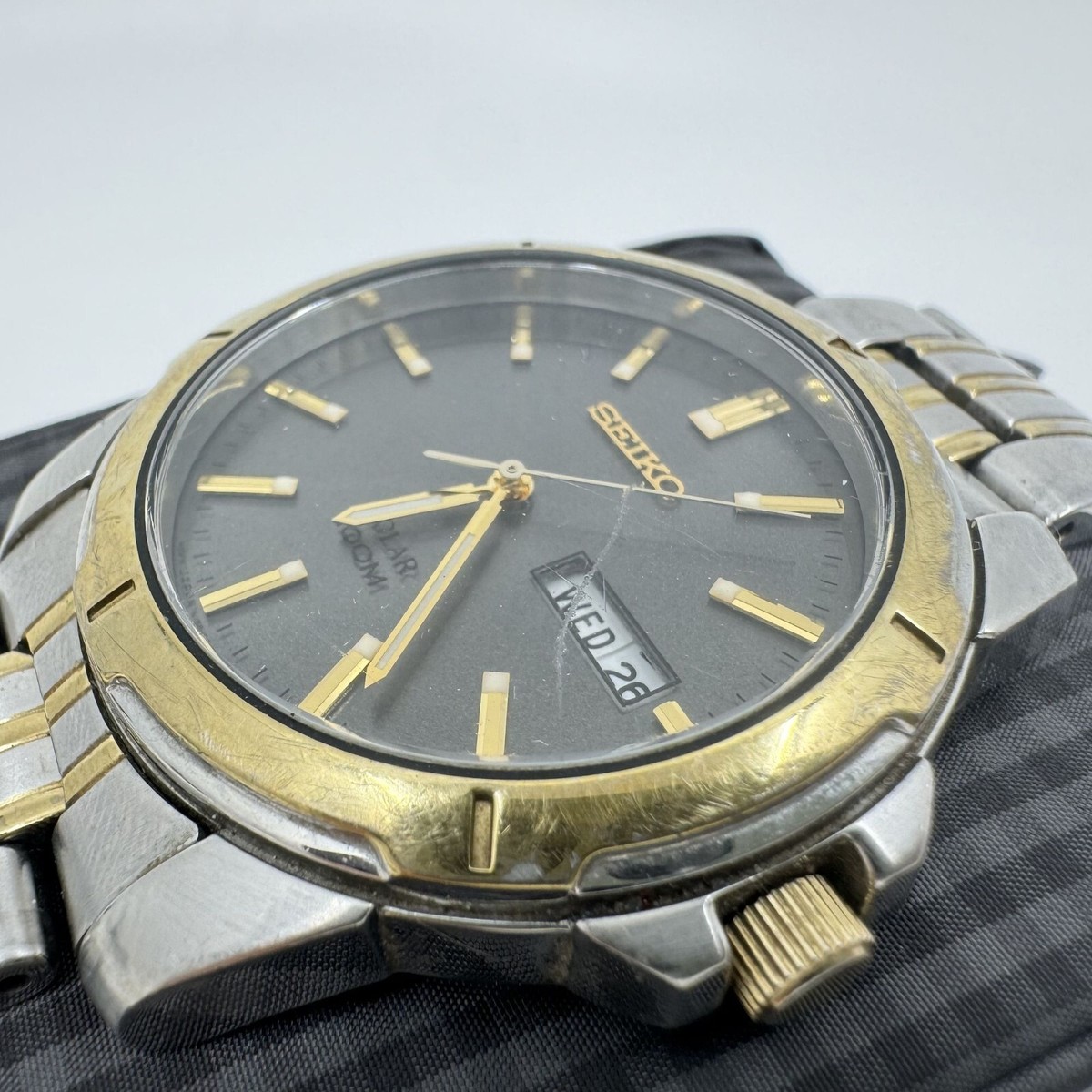 Seiko Solar Gray Men's Watch - V1580AD0 for sale online | eBay