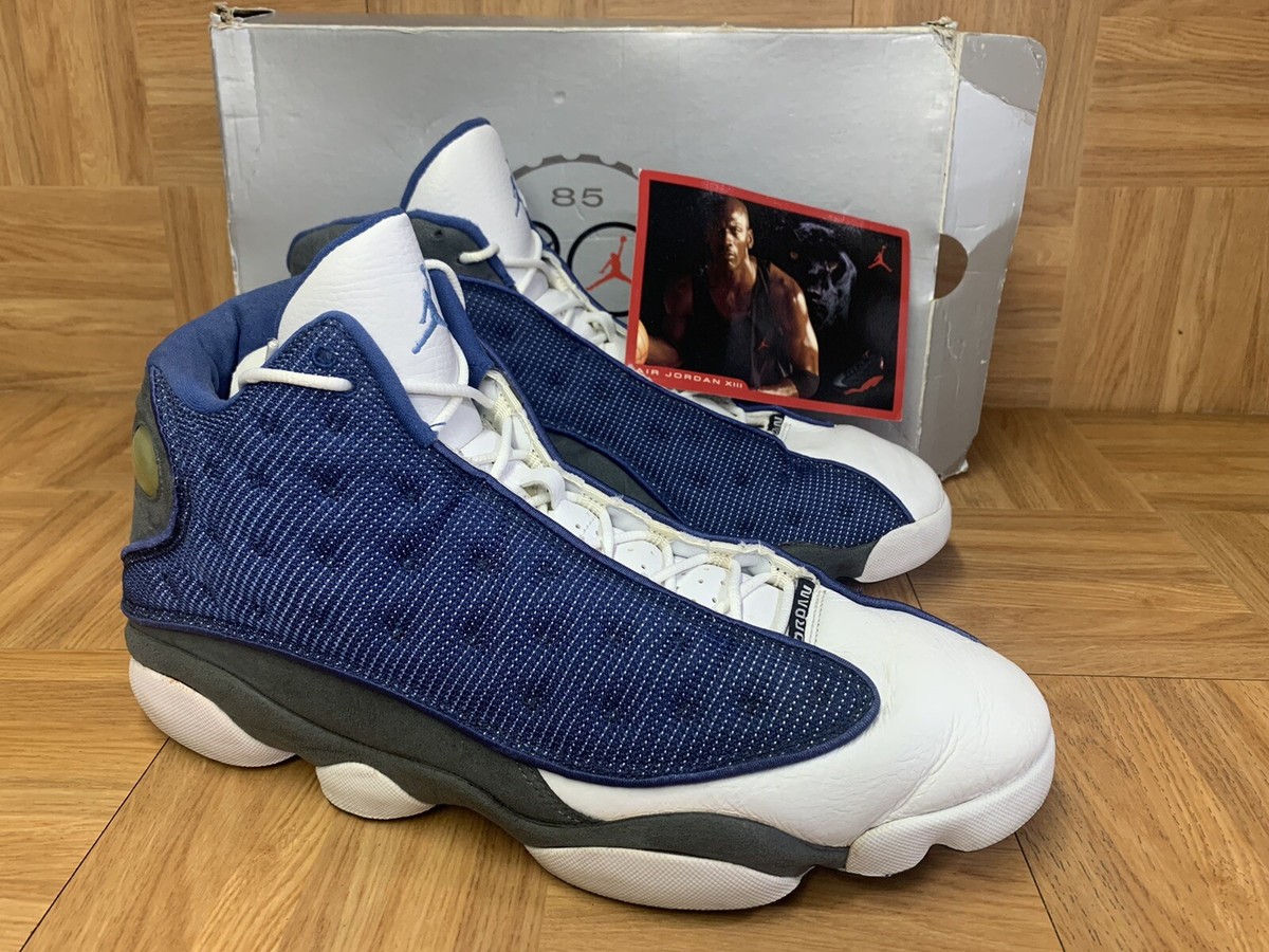 RARE🔥 Nike Air Jordan Retro XIII 13 '05 French Blue Flint Grey Sz