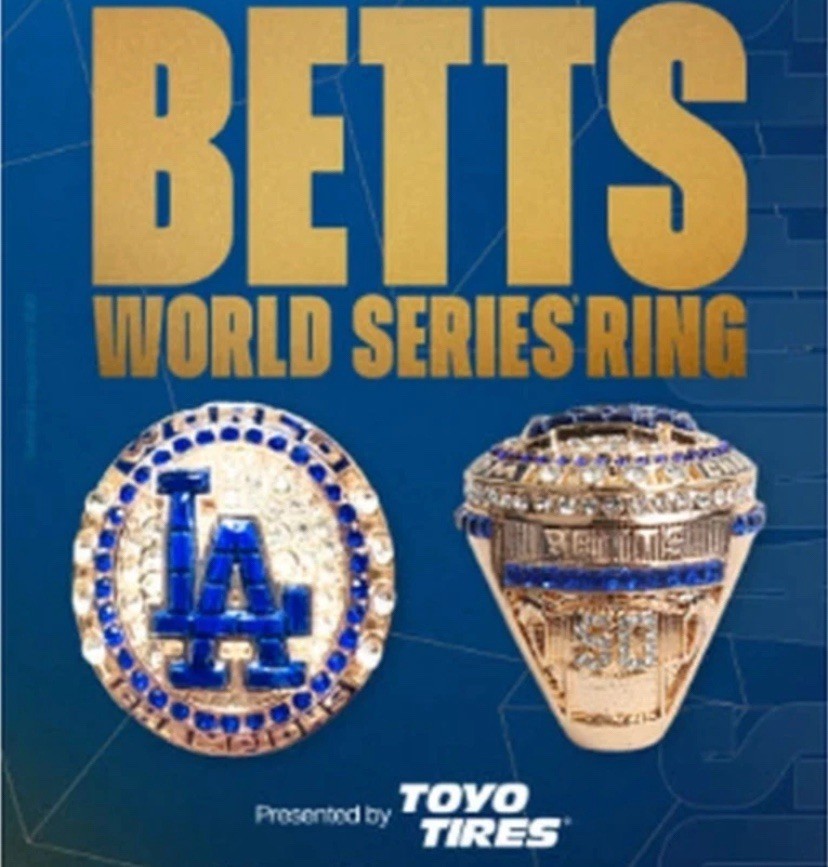 2025 Los Angeles Dodgers Mookie Betts World Series Ring SGA 8/25