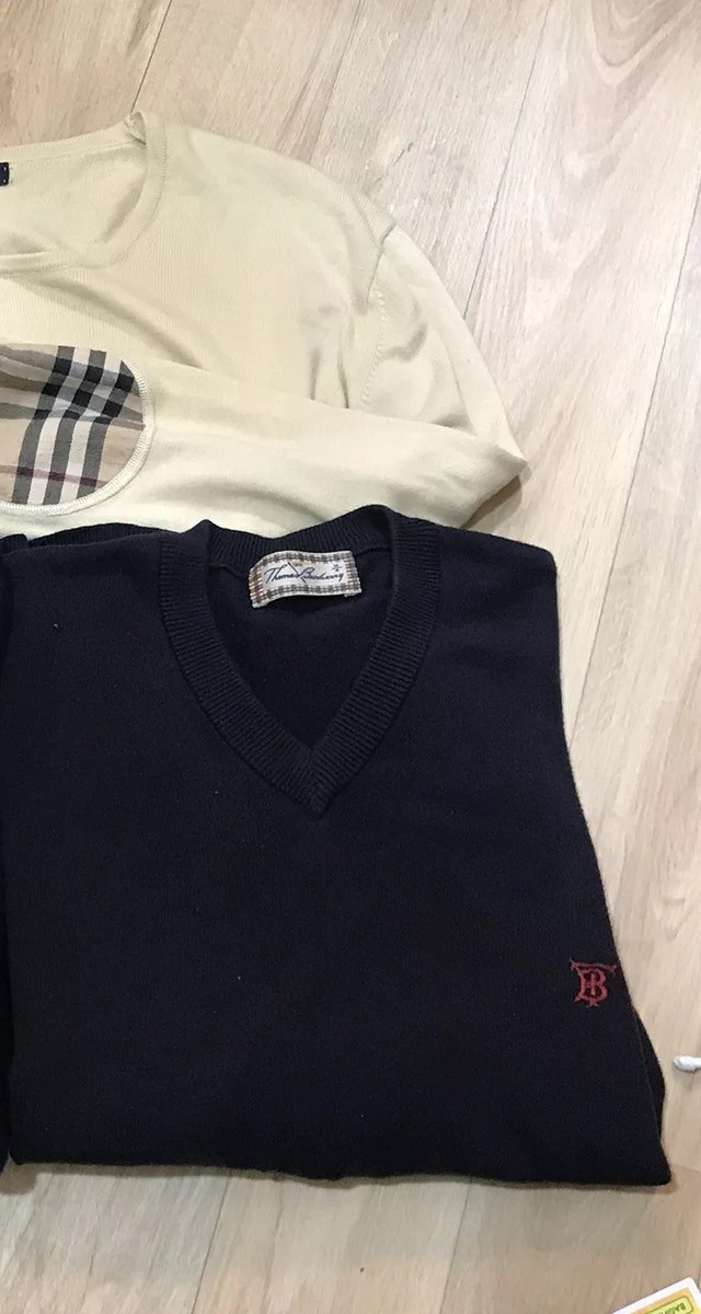 burberry london Sweater Pullover THOMAS TB nova check BEIGE BLACK