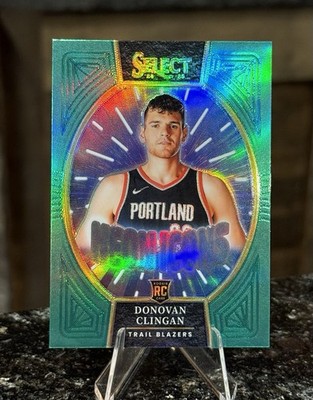 2024-25 Panini Select DONOVAN CLINGAN RC Neon Icons GREEN PRIZM