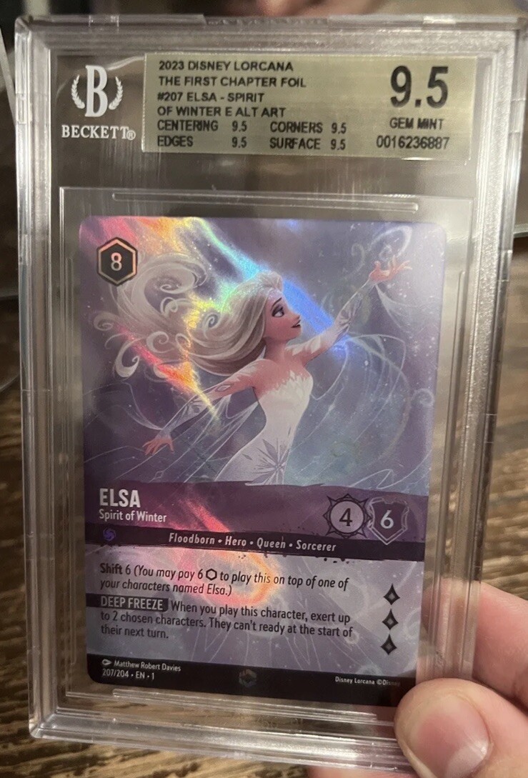 Disney Lorcana Elsa Spirit Of Winter Enchanted Foil 207/204 BGS