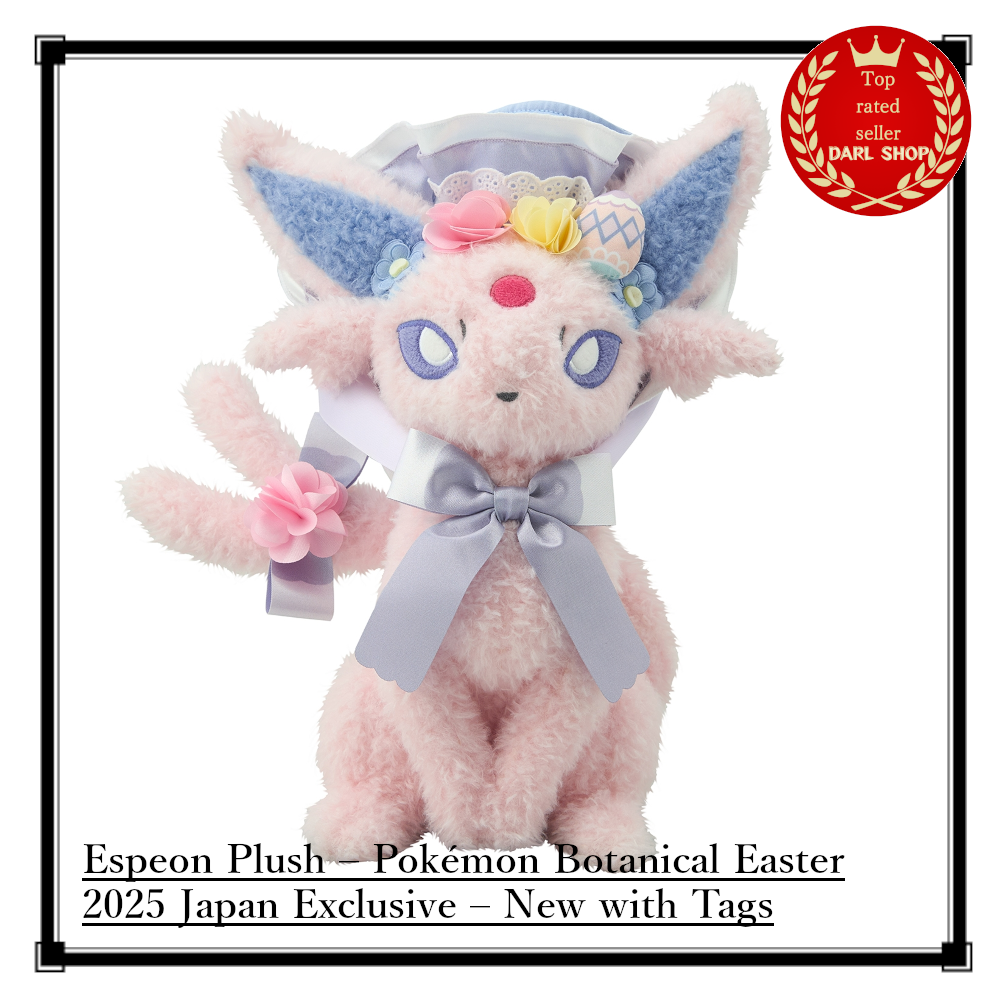 Espeon Plush – Pokémon Botanical Easter 2025 Japan Exclusive – New