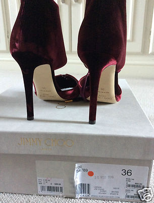 JIMMY CHOO MARI Burgundy wine Velvet Lace-Up Pumps 36 1/2 | eBay