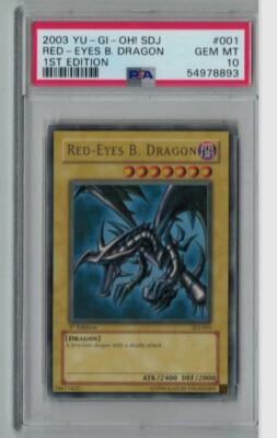 2003 YuGiOh Red-Eyes B. Dragon 1st Edition SDJ-001 PSA 10 GEM MINT